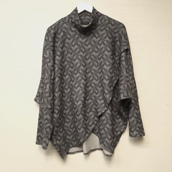 Nally & Millie Shirt Size L / Xl Top Gray Womens Soft High Low Hem Made in USA - Picture 1 of 9